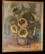 Schilderij: Zonnebloemen van J. Slootmaeckers, Antiek en Kunst, Ophalen of Verzenden