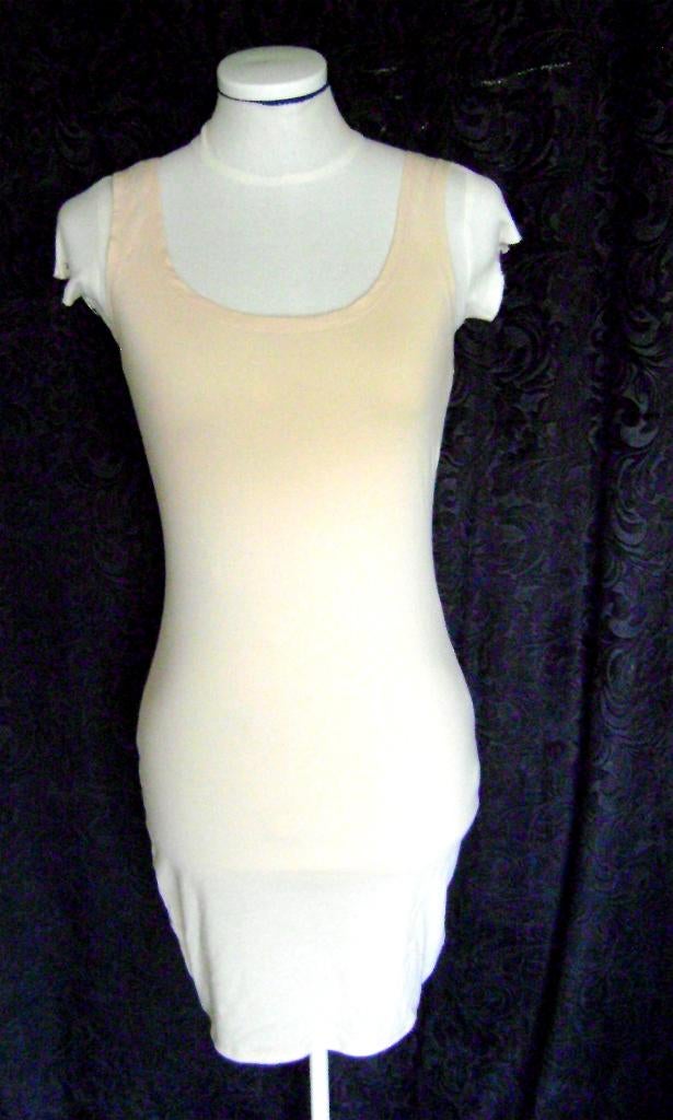 vera & lucy beige creme katoen jurk zomer vakantie strand, Verzenden, Beige, Zo goed als nieuw, Vera & lucy