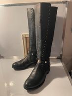 Emporio Armani Black Leather Knee High Equestrian Boots 37, Hoge laarzen, Zwart, Nieuw, Ophalen of Verzenden