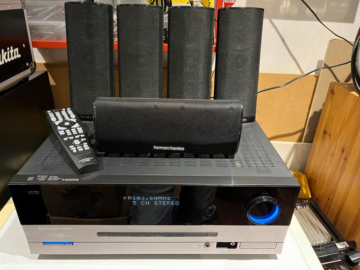 Harman Kardon AVR 141/230H home Cinema set met 5 speakers, Audio, Tv en Foto, Home Cinema-sets, Gebruikt, 5.1-systeem, 40 tot 70 watt