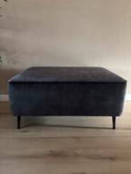 Velvet grijze hocker te koop, Ophalen of Verzenden, Zo goed als nieuw, Rechthoekig, 50 tot 75 cm
