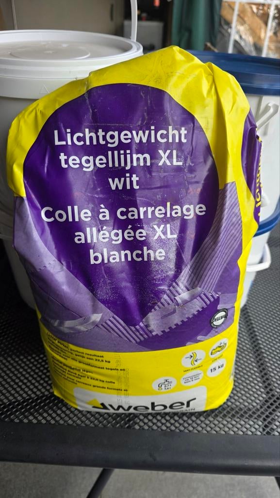 Weber tegellijm xl, Doe-het-zelf en Verbouw, Metselstenen, Ophalen of Verzenden, Bakstenen