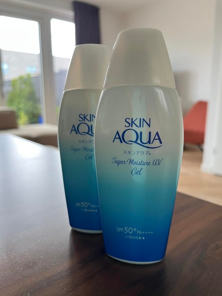‘Skin Aqua Super Moisture UV Gel’ - SPF 50, Ophalen of Verzenden, Nieuw, Gehele gezicht, Verzorging