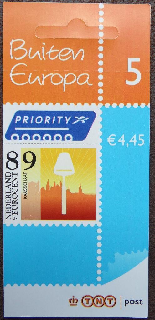 Mailer - 5 voor buiten Europa € 0,89 Kaasschaaf, Postzegels en Munten, Postzegels | Nederland, Verzenden, Postfris