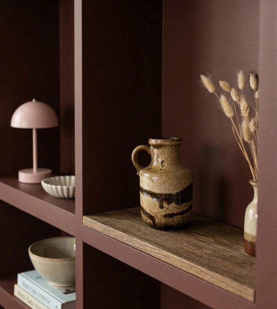 Vintage Scheurich vaas (HKliving stijl), Overige kleuren, Aardewerk of Porselein, Ophalen of Verzenden, Zo goed als nieuw