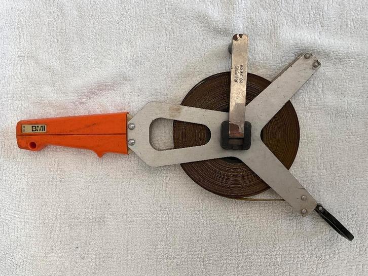 BMI 30m stalen meetband, niet verroest of geknikt, Doe-het-zelf en Verbouw, Meetapparatuur, Gebruikt, Afstand, Ophalen