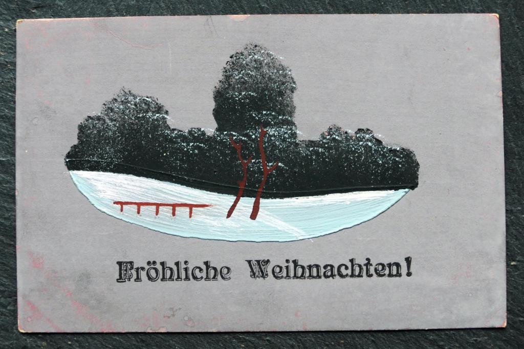 Handgeverfd Torelli, 1922, Gelukkig kerstfeest, Verzenden, Voor 1920, Gelopen, Feest(dag)