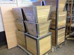 Unieke partij plantenbakken rvs / teakhout. Laatste modellen, Ophalen, Minder dan 60 cm, Vierkant, Nieuw