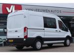 Ford Transit 350 2.2 TDCI L2H2 DC Trend, Auto's, Bestelauto's, Euro 5, Gebruikt, Zwart, 4 cilinders