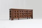Vintage Spaans Brutalist Sideboard dressoir, Ophalen, Vintage, design, Met deur(en), 150 tot 200 cm