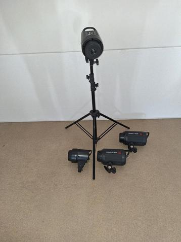 3x Jinbei SparkII-400 400W Draagbare Studio Flitslicht beschikbaar voor biedingen