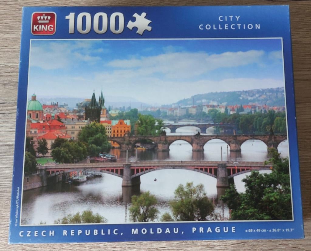 KING-puzzel van 1000 stukjes; Praag, Ophalen of Verzenden, 500 t/m 1500 stukjes, Zo goed als nieuw
