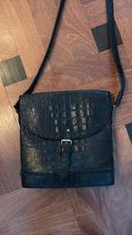Zwarte vintage croco Mulberry 24x24 cm, Ophalen of Verzenden, Zo goed als nieuw, Zwart