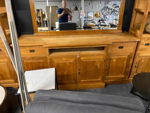 Dressoir teak hout 200cm showroom model van 1179 mu 279, Huis en Inrichting, Kasten | Dressoirs, Nieuw, 200 cm of meer, 25 tot 50 cm