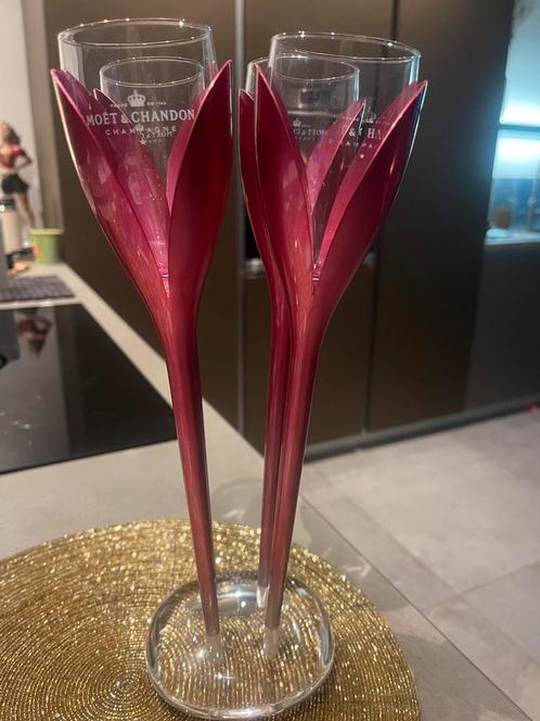 Moët & Chandon tulpen glazen champagne futes, Verzamelen, Glas en Borrelglaasjes, Zo goed als nieuw, Overige typen, Ophalen