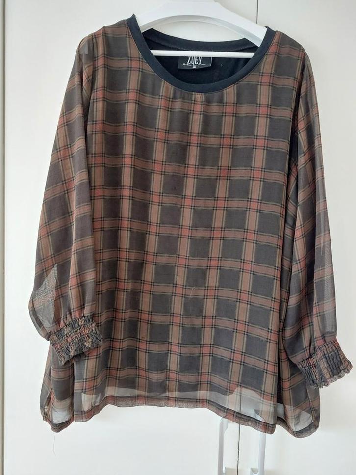 Zoey Bruin Top - Maat XL, Kleding | Dames, Blouses en Tunieken, Gedragen, Maat 46/48 (XL) of groter, Bruin, Ophalen of Verzenden