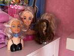 4x Barbie makeup poppen koppen. Klein en groot, Kinderen en Baby's, Speelgoed | Poppen, Ophalen of Verzenden, Gebruikt, Barbie
