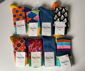 8 paar Happy Socks (36-40) + 1 gratis beschikbaar voor biedingen