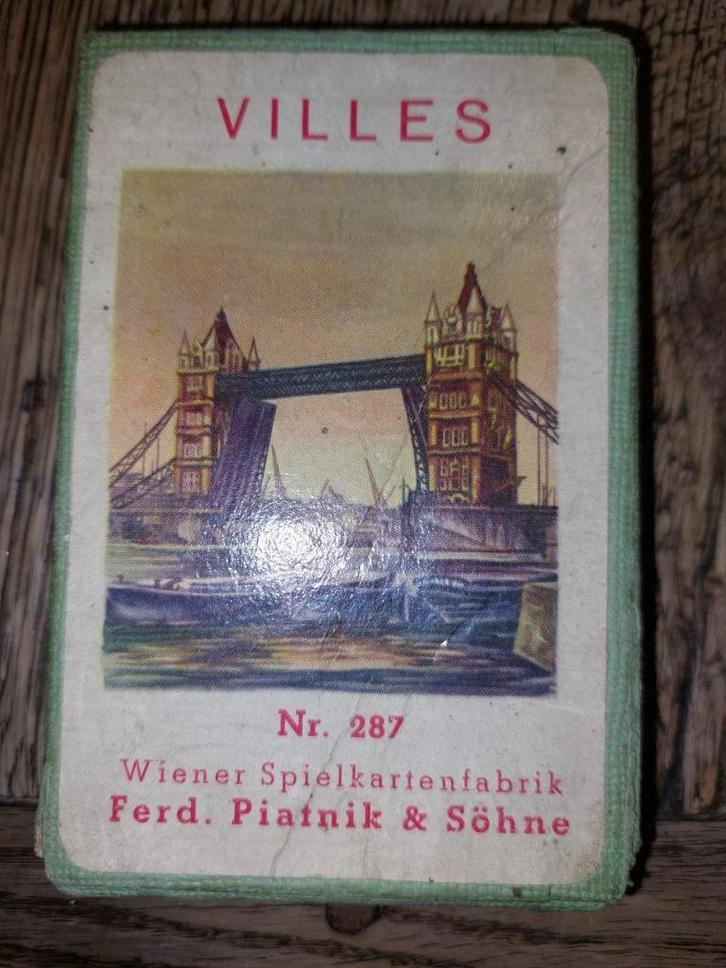 oude speelkaarten VILLES, begin 1900, Antiek en Kunst, Curiosa en Brocante, Ophalen of Verzenden