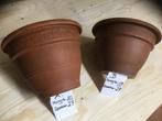 2 mooie  Italiaanse terracotta bloempotten 🪴, Ophalen of Verzenden, Zo goed als nieuw, Rond, Minder dan 25 cm