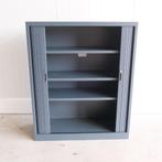 Roldeurkast, Antraciet, 120x45x145cm(bxdxh), 3 legbord RD125, Gebruikt, 100 tot 150 cm, -, 100 tot 150 cm