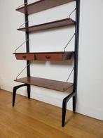 Vintage modulair wandmeubel van Louis van Teeffelen, Ophalen, Met plank(en), Gebruikt, Teakhout