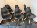 6x Origineel Vitra Eames DSW, Vijf, Zes of meer stoelen, Gebruikt, Eames, Zwart