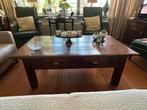 Houten Salontafel met Lades, Ophalen, Gebruikt, 100 tot 150 cm, 50 tot 75 cm