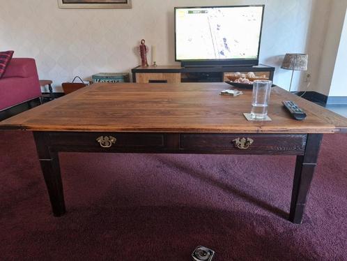 Salontafel, 2 lades over hele breedte, Huis en Inrichting, Tafels | Salontafels, Gebruikt, Minder dan 50 cm, 50 tot 100 cm, 100 tot 150 cm