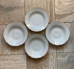 8 nieuwe borden met een goud kleurige rand, Nieuw, Ophalen of Verzenden, Bord(en), Overige stijlen