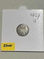 1827 U willem 1 stuiver 5 cent zilver., Ophalen of Verzenden, Koning Willem I, Zilver