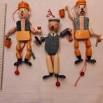 Leuk houten trekpoppetjes - verzamelobject - serie set, Ophalen of Verzenden