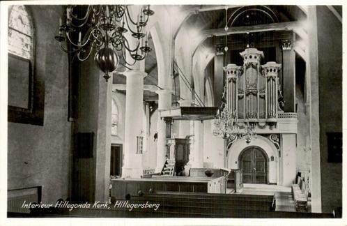 Interieur Hillegonda Kerk, Hillegersberg, Verzamelen, Ansichtkaarten | Nederland, Ongelopen, Zuid-Holland, Voor 1920, Ophalen of Verzenden