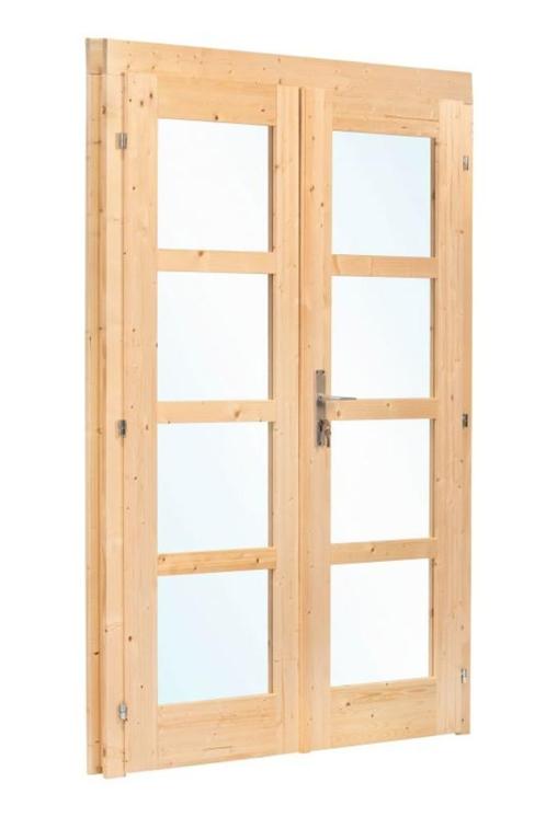Tuindeuren met kozijn NIEUW, Doe-het-zelf en Verbouw, Deuren en Horren, Nieuw, Buitendeur, Minder dan 200 cm, 120 cm of meer, Glas