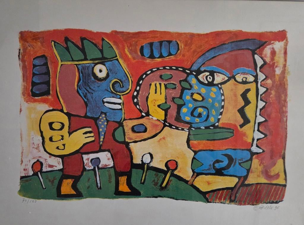 Clemens Briels Litho - Gesigneerd & Ingelijst, Ophalen of Verzenden