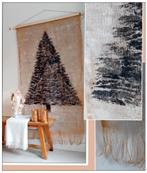 Kerst. Kerstboom op XXL (98x178) jute doek geschilderd NIEUW, Ophalen of Verzenden, Nieuw