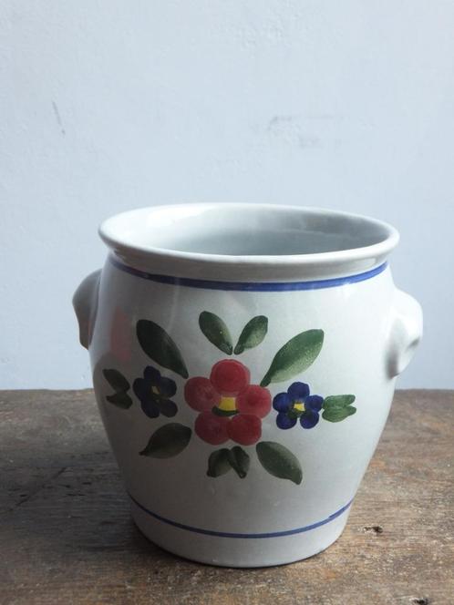 vintage grijsblauw bloem-, cactuspotje Germany met verzenden, Tuin en Terras, Bloempotten, Verzenden