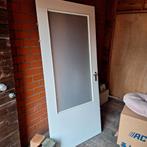 Opdekdeur groot glas afmetingen 93x211cm, Gebruikt, 80 tot 100 cm, Binnendeur, Ophalen of Verzenden