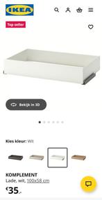 Ikea pax komplement lade wit 100x58, Ophalen, 50 tot 100 cm, Zo goed als nieuw, Minder dan 100 cm