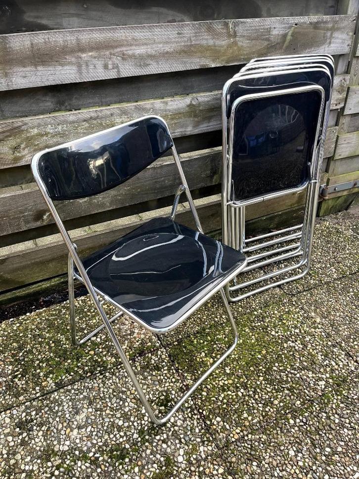 IKEA Space Age Klapstoel - Set van 6 - Gammelgaard - Retro, Huis en Inrichting, Stoelen, Gebruikt, Vijf, Zes of meer stoelen, Metaal