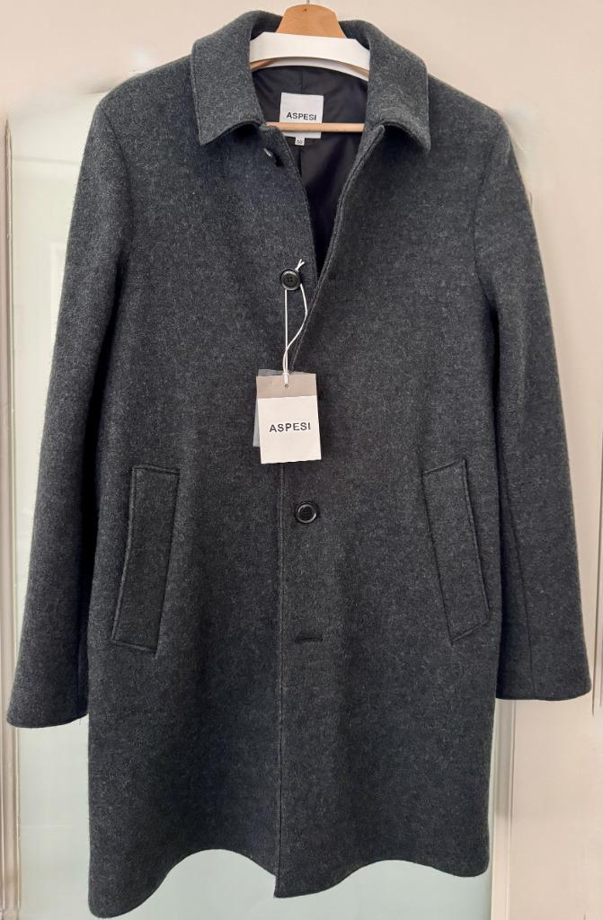 Aspesi coat 'Virtuoso'. Nieuw, ongedragen. Maat 50. Wol, Kleding | Heren, Jassen | Winter, Nieuw, Maat 48/50 (M), Grijs, Verzenden