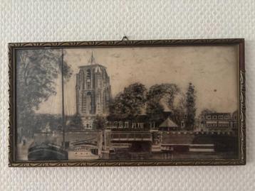 Prent of tekening Vrouwenpoortsbrug - de Oldehove Leeuwarden beschikbaar voor biedingen