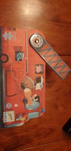 Djeco Brandweerwagen Puzzel - 16 Stukjes, Ophalen, 10 tot 50 stukjes, Zo goed als nieuw, 2 tot 4 jaar