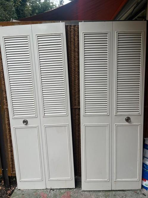 3 x Louvre vouwdeuren kastvouwdeur Kazed (75x200,5 cm), Doe-het-zelf en Verbouw, Deuren en Horren, Gebruikt, Binnendeur, 200 tot 215 cm