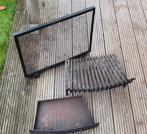 Open Haard Rooster met Aslade & Spatscherm, Ophalen, Gebruikt, Inzethaard, Houthaard