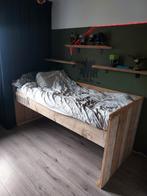 Steiger houten bed met buro, Ophalen, 85 tot 100 cm, Gebruikt, Matras