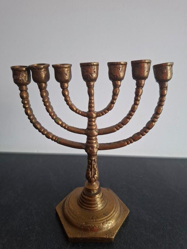 Oude menora, Antiek en Kunst, Antiek | Koper en Brons, Ophalen of Verzenden