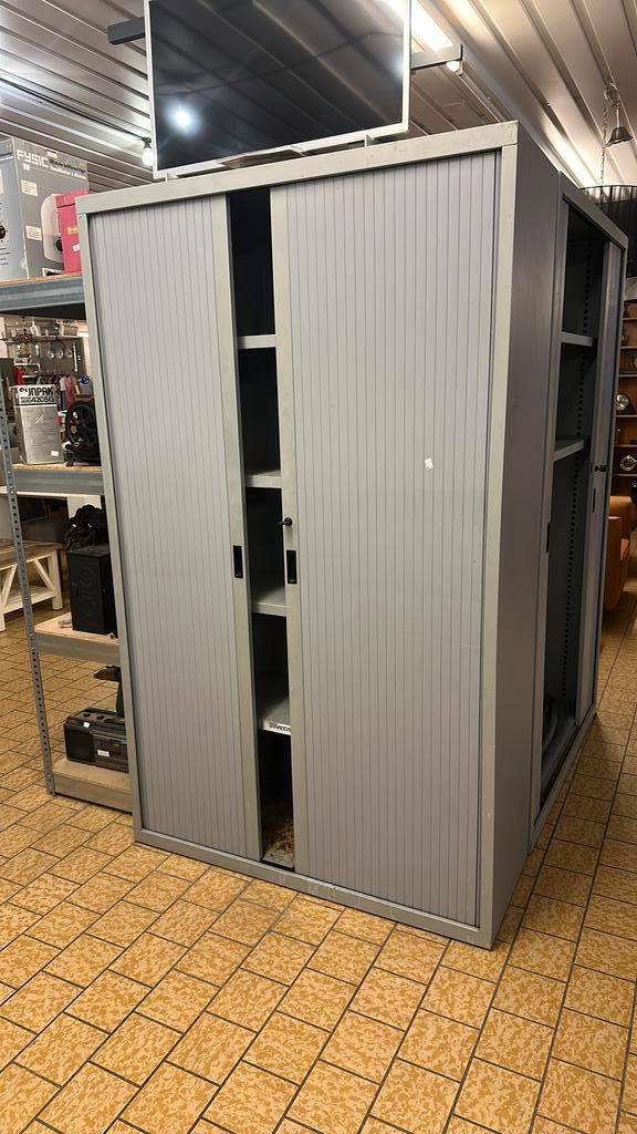 Grijze archiefkast., Huis en Inrichting, Kasten | Roldeurkasten en Archiefkasten, Zo goed als nieuw, 150 tot 200 cm, 50 tot 100 cm