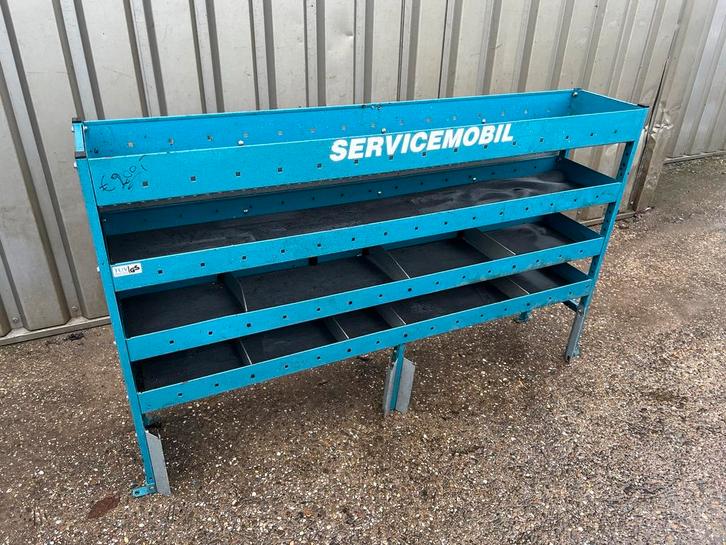 Bedrijfswagen inrichting blauw, Doe-het-zelf en Verbouw, Werkbanken, Gebruikt, 120 tot 170 cm, Ophalen