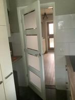 Witte binnendeur met glaspanelen, Ophalen, Minder dan 80 cm, Binnendeur, 200 tot 215 cm